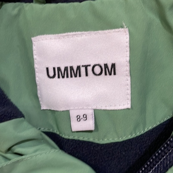 Ummtom green fleece line hooded jacket size 8-9 windbreaker rain jacket - Picture 2 of 13